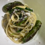 Pasta con pimientos.